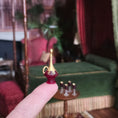 Load image into Gallery viewer, Francis Whittemore Ruby Venetian Glass Decanter & Goblet Set 24K Gold
