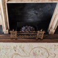 Load image into Gallery viewer, Vintage Gothic Brass Fireplace Fire Grate with Removable Coals
