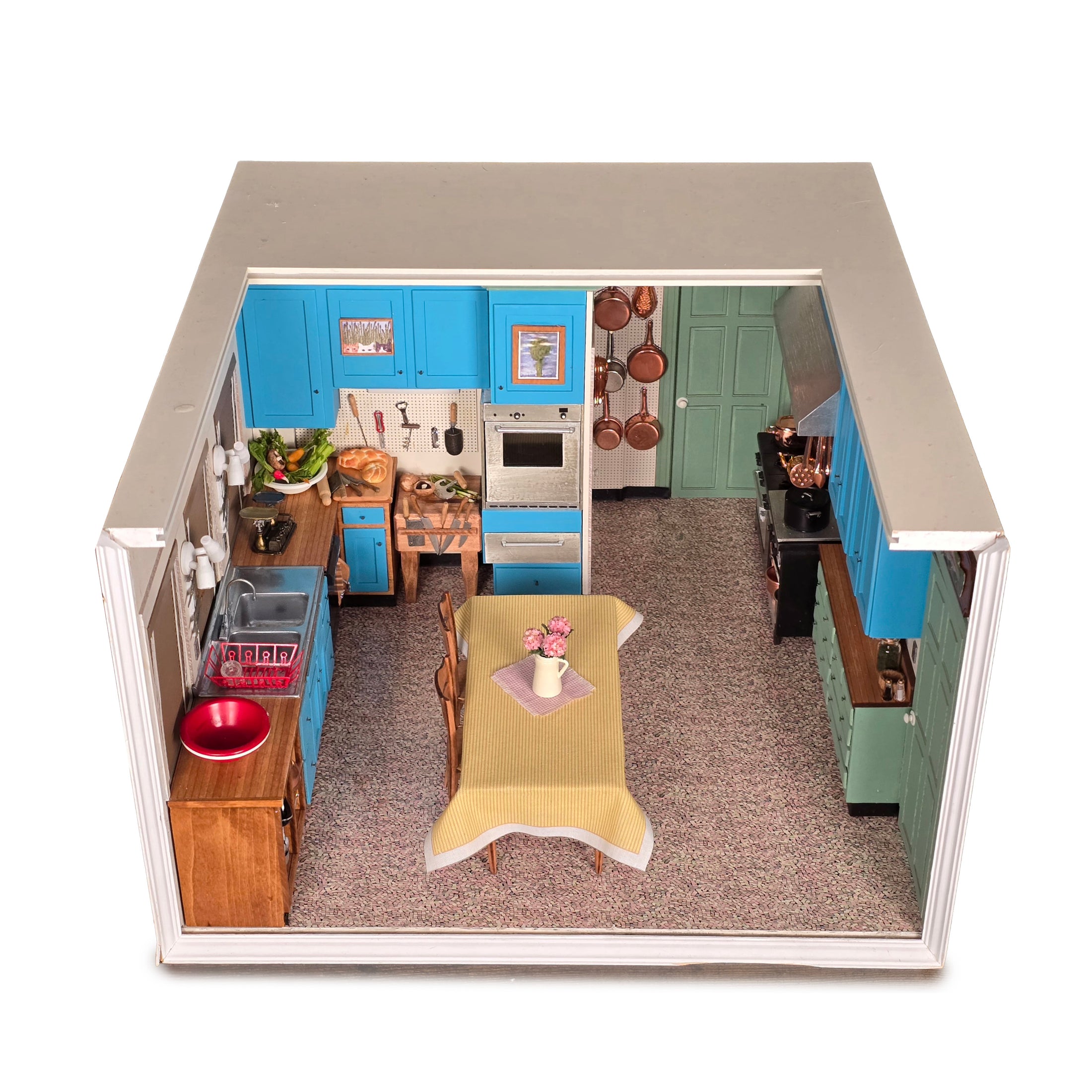 Julia Child's Television Kitchen Replica Room Box by Terry Harville