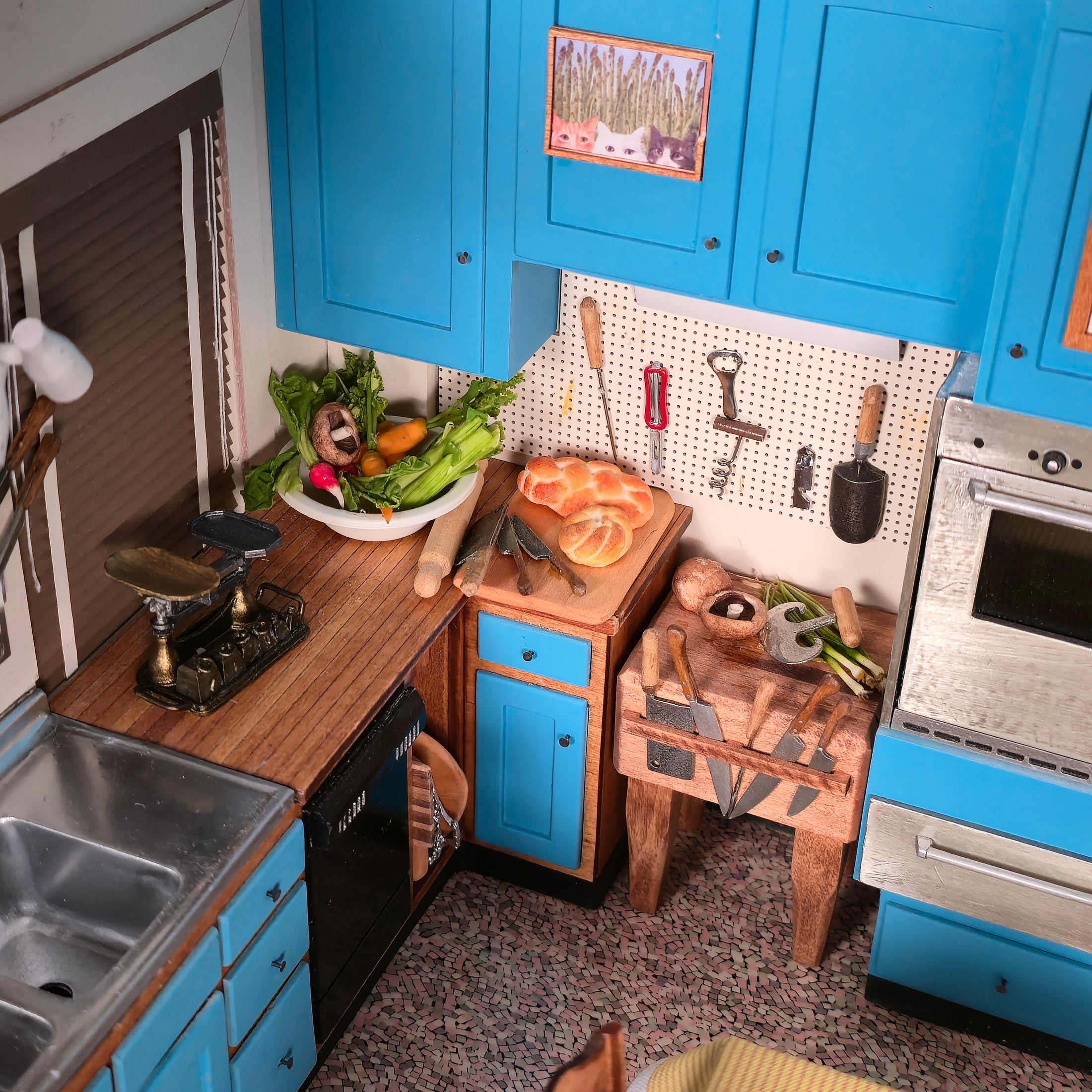 Julia Child's Television Kitchen Replica Room Box by Terry Harville