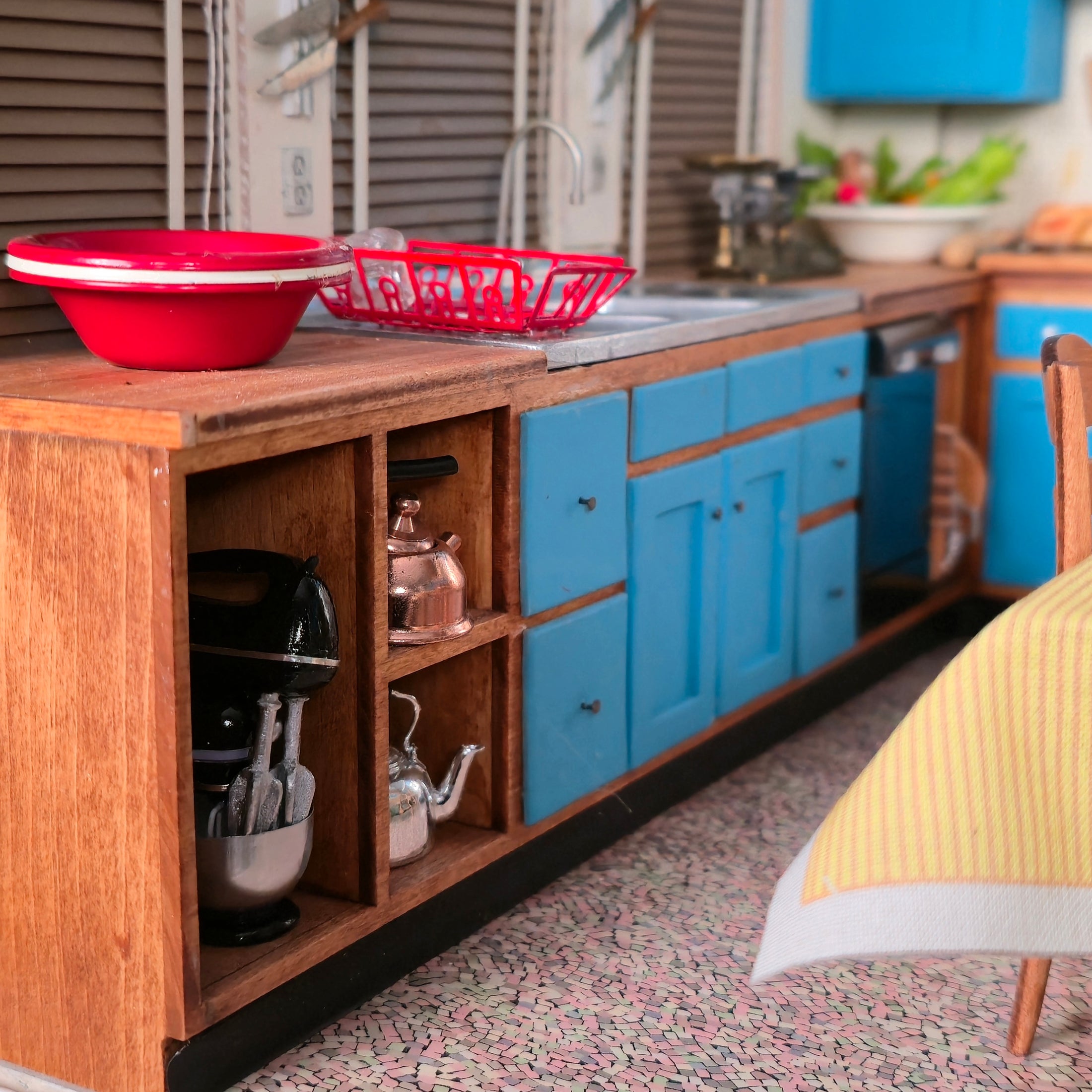 Julia Child's Television Kitchen Replica Room Box by Terry Harville