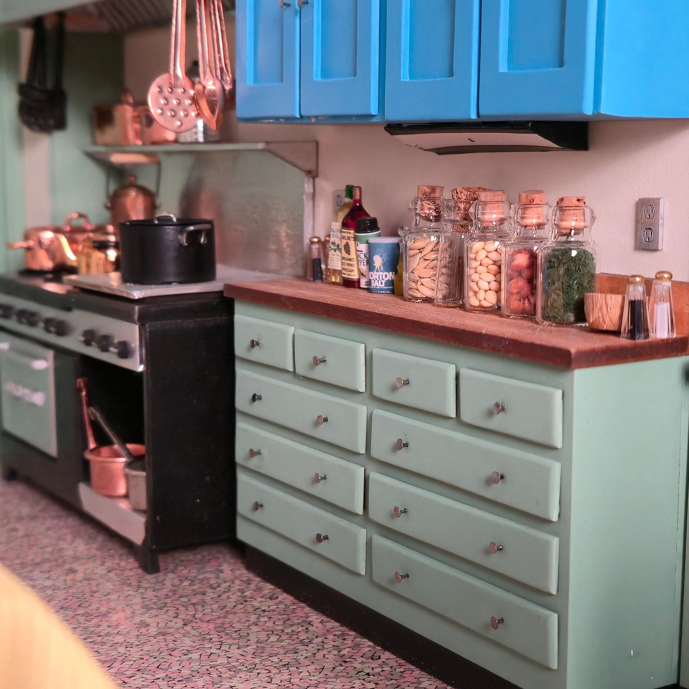 Julia Child's Television Kitchen Replica Room Box by Terry Harville