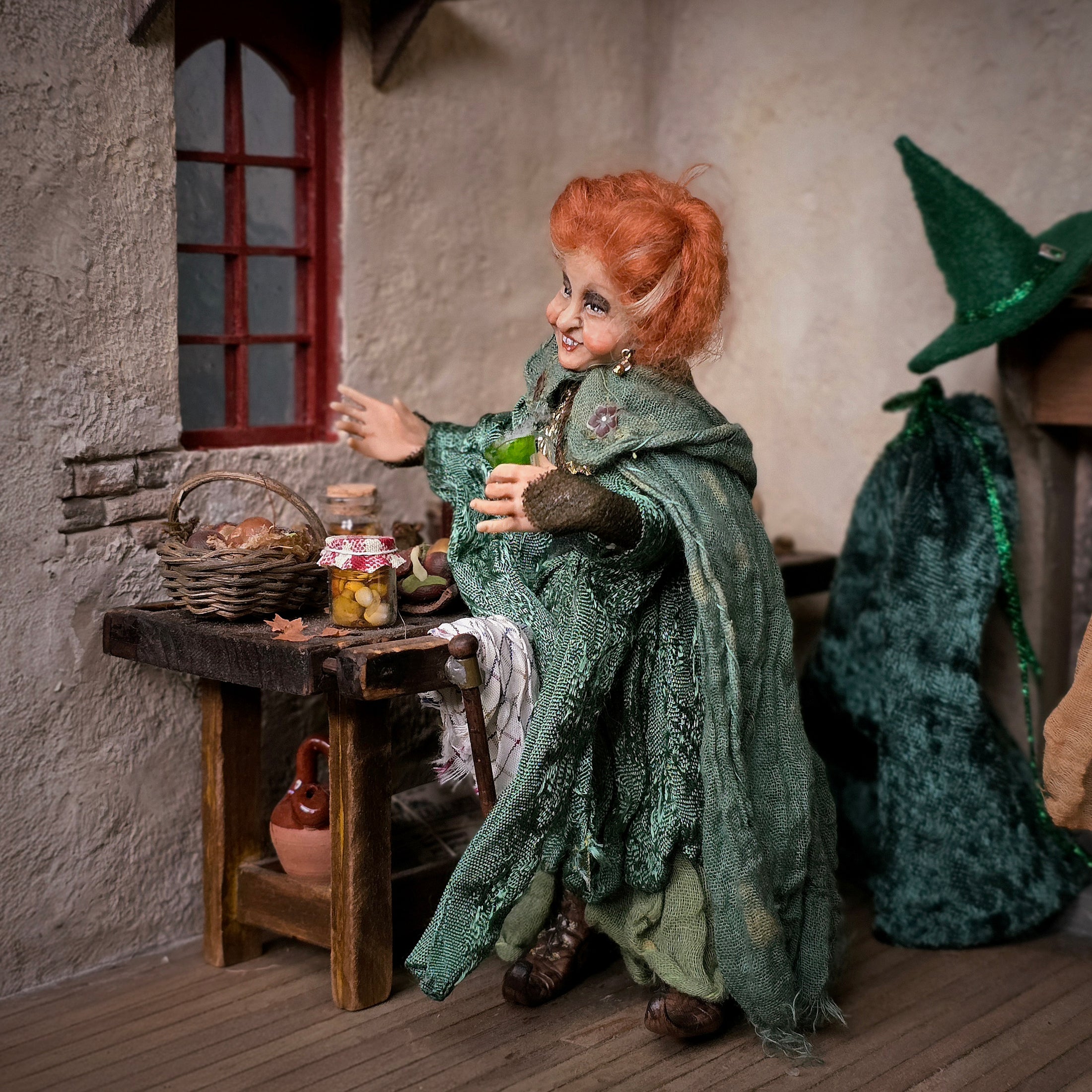 Complete Hocus Pocus Miniature Doll Set by Silke Janas-Schloesser
