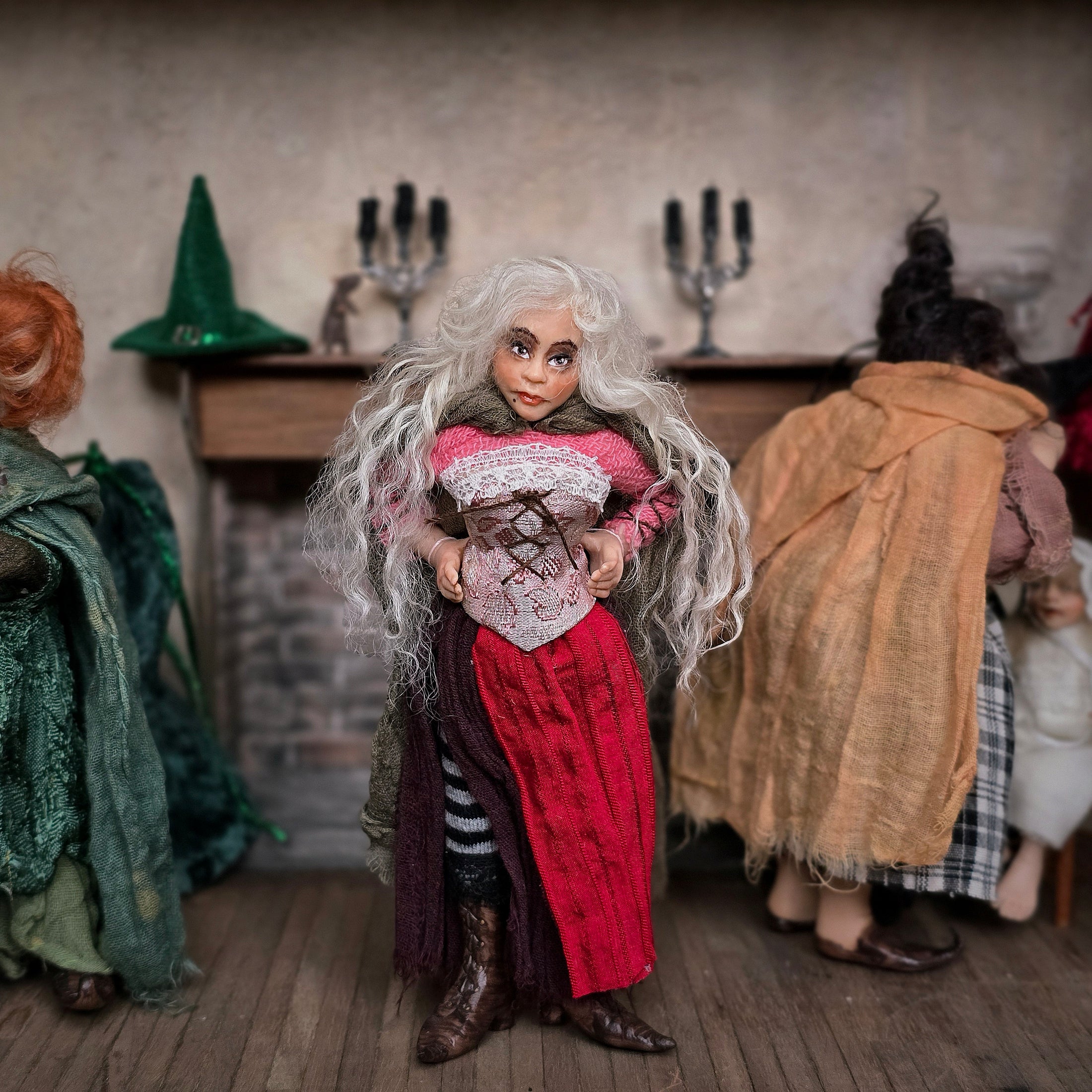 Complete Hocus Pocus Miniature Doll Set by Silke Janas-Schloesser