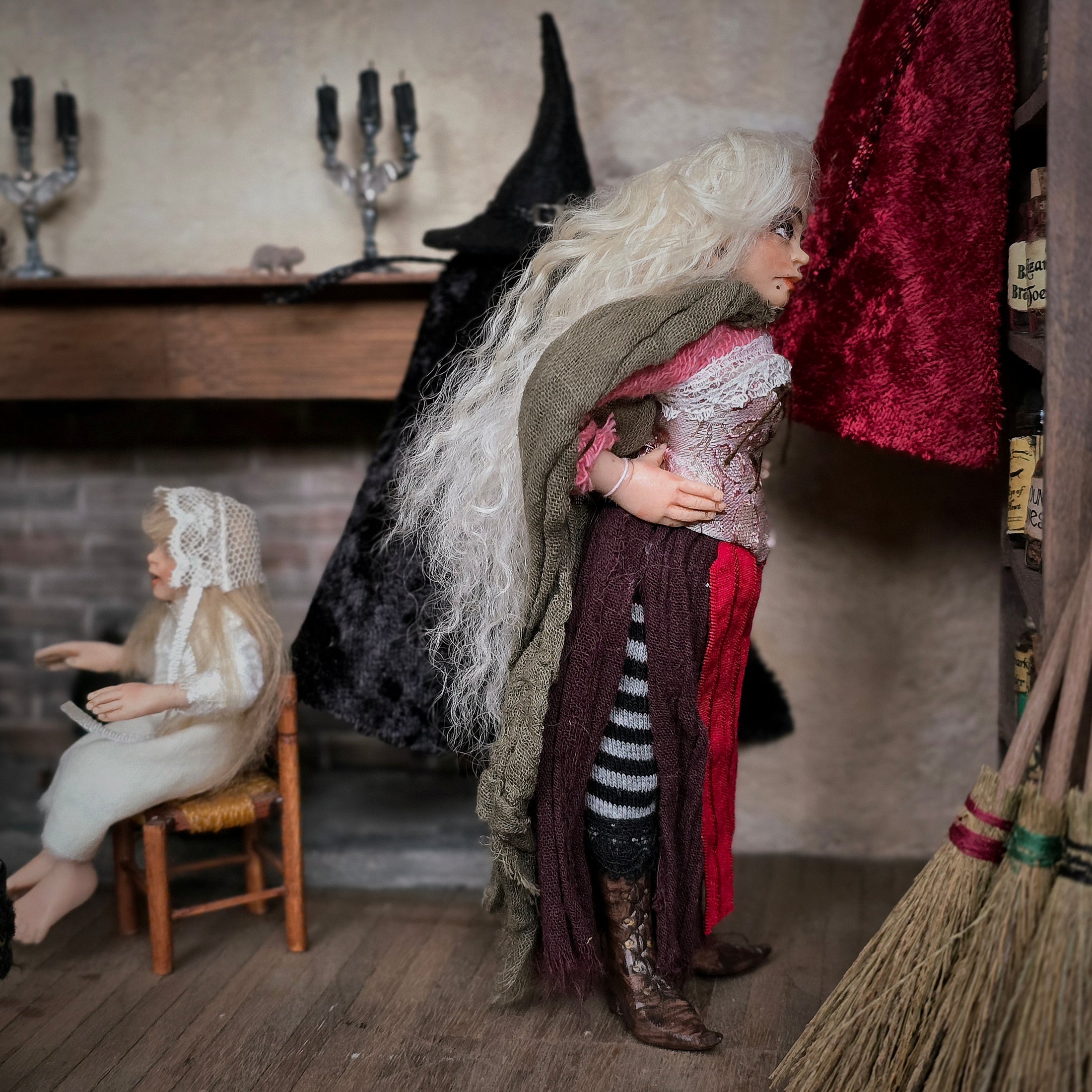 Complete Hocus Pocus Miniature Doll Set by Silke Janas-Schloesser