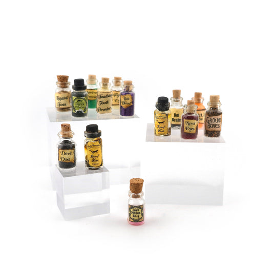 Set of 15 Miniature Witch’s Potion Bottles Halloween Spooky Decor