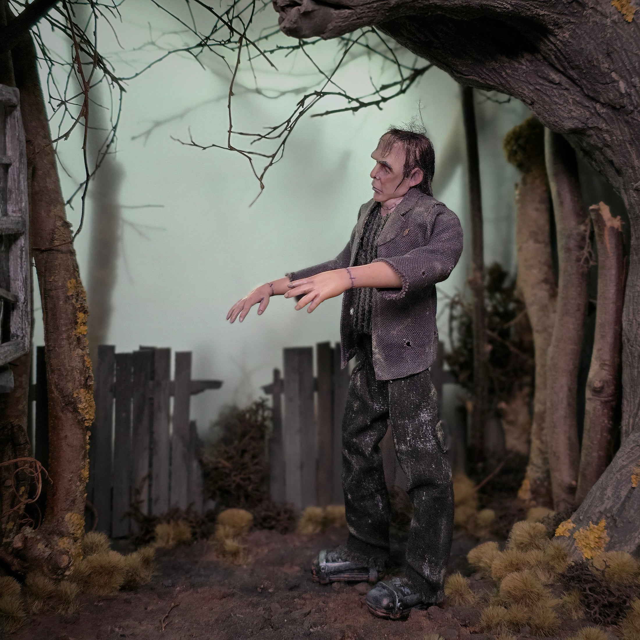 OOAK Sharon Cariola Frankenstein’s Monster Clay Dollhouse Doll