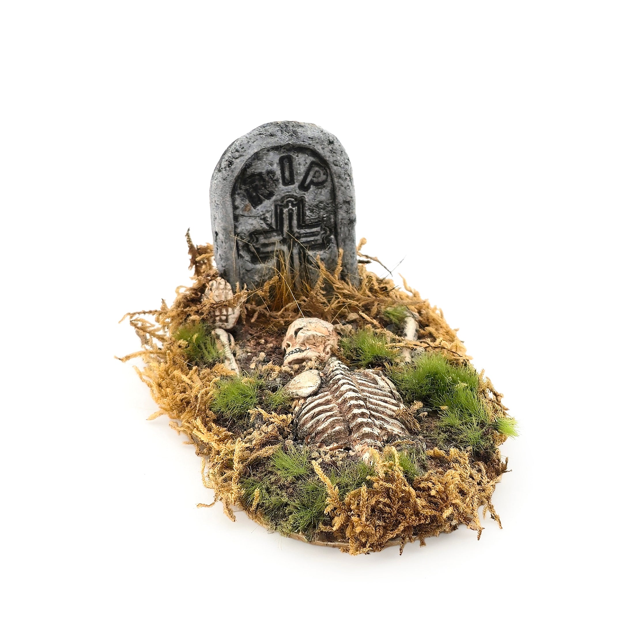 Margene Crossan OOAK Skeleton Rising from the Grave Yard Decor