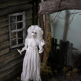 Load image into Gallery viewer, Maysi-Art OOAK Ghostly Lady in Handcrafted Paper Dress Dollhouse Doll
