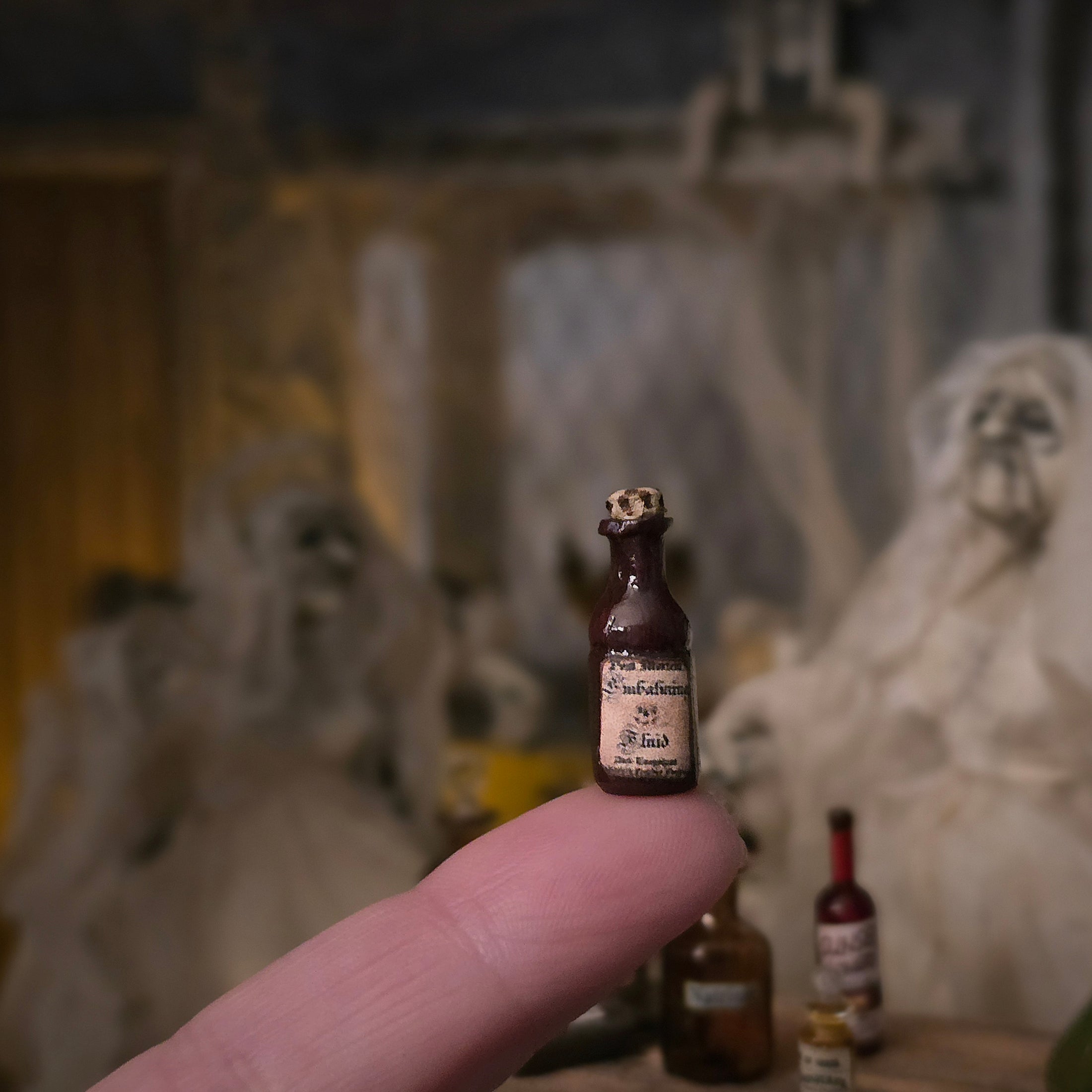 Set of 7 Artisan Apothecary and Wine Bottles 1:12 Scale