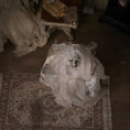 Load image into Gallery viewer, OOAK Elderly Ghost Witch in Flowing Silk Robes Clay Dollhouse Doll
