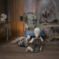 Load image into Gallery viewer, Curiosity Clock-Faced Bisque Doll Oddity Assemblage in 1:12 Scale
