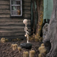 Load image into Gallery viewer, Clay Oddities Skeleton on Black Display Base Spooky Decor in 1:12 Scale
