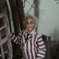 Load image into Gallery viewer, Sharon Cariola OOAK Beetlejuice Hand-Sculpted Clay Dollhouse Doll in 1:12 Scale
