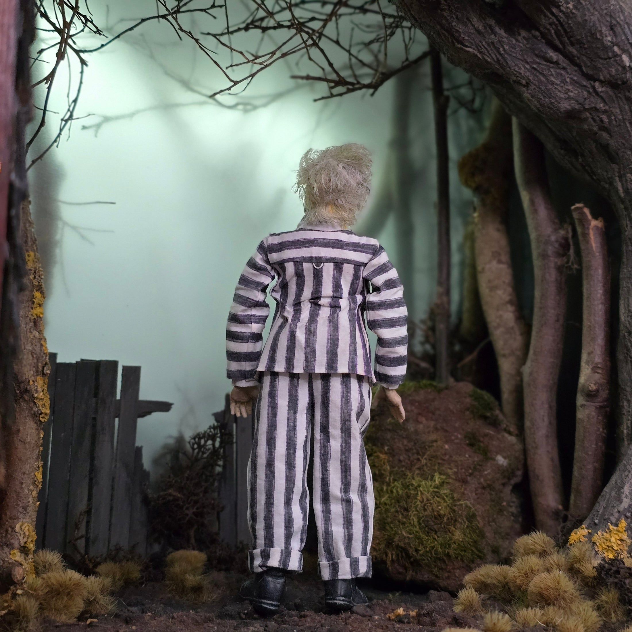 Sharon Cariola OOAK Beetlejuice Hand-Sculpted Clay Dollhouse Doll in 1:12 Scale