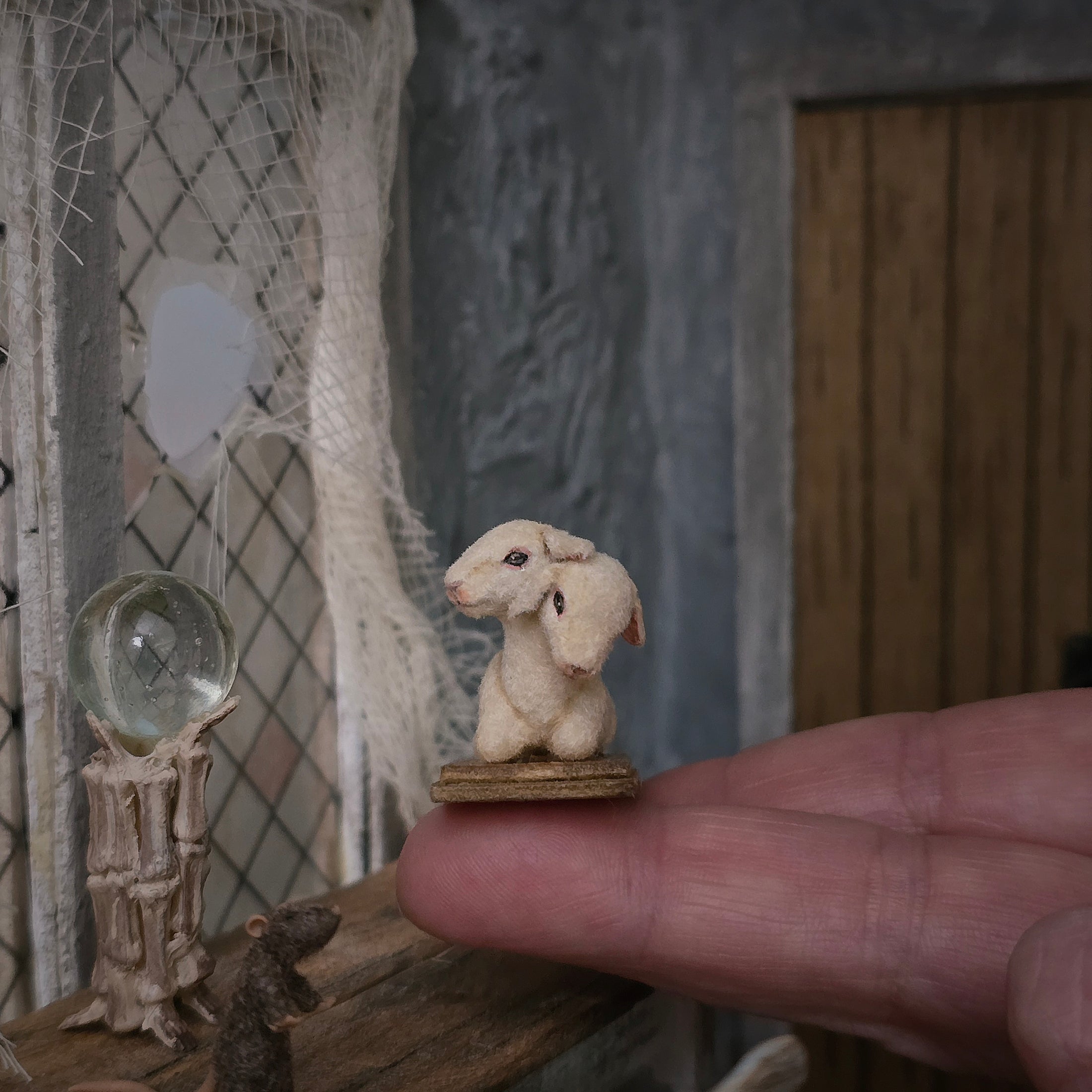 Koni Coursien & Teresa Dudley Two-Headed Lamb Oddities Miniature