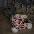 Load image into Gallery viewer, Spooky Seated Little Girl Dollhouse Doll with Strange Baby Dolly OOAK
