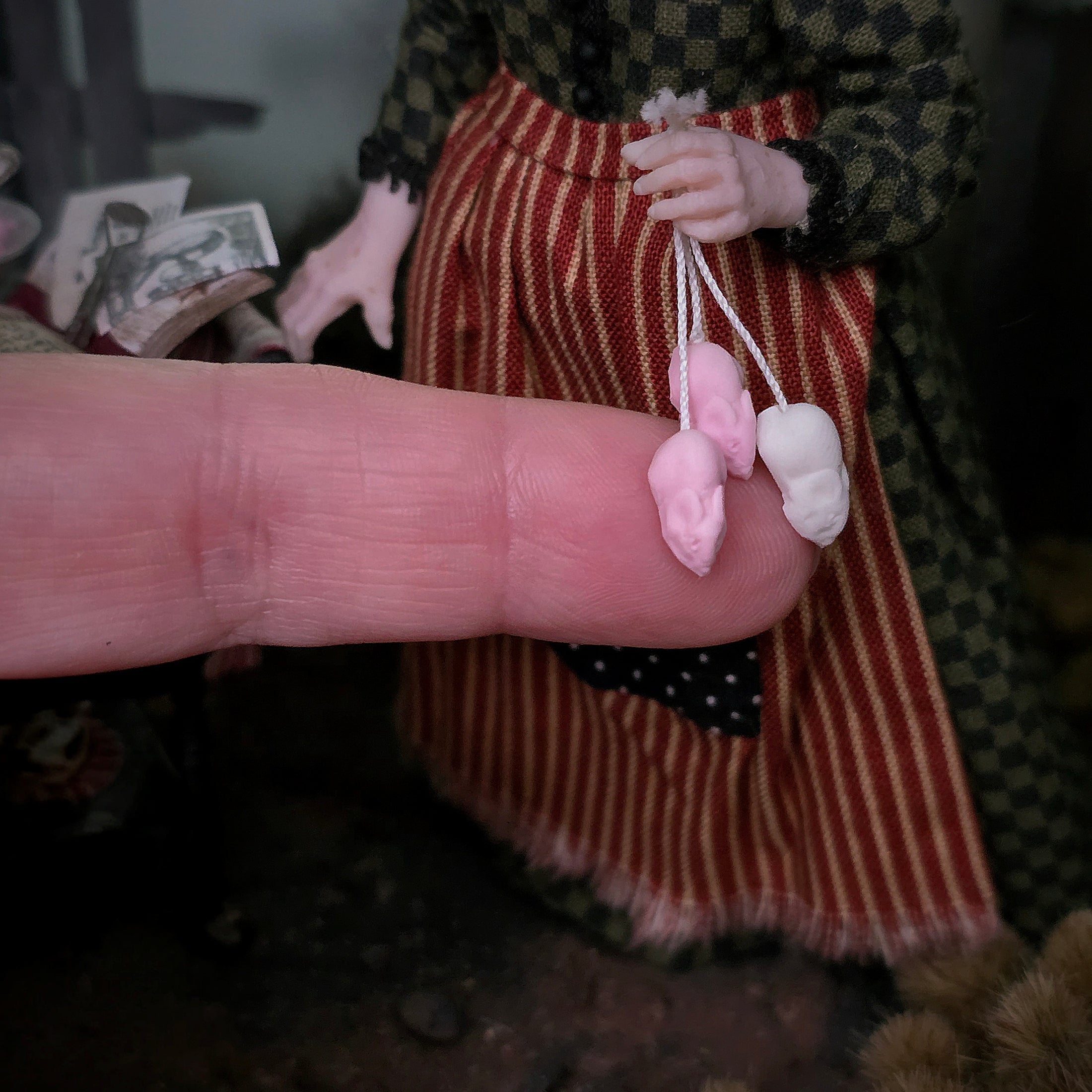 Julie Campbell Dollhouse Doll Witch & Her Spooky Sweets Cart IGMA