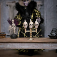 Load image into Gallery viewer, Spooky Skull Candle Candelabra Halloween Dollhouse Miniature
