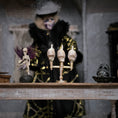 Load image into Gallery viewer, Spooky Skull Candle Candelabra Halloween Dollhouse Miniature
