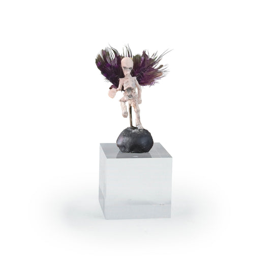 Fairy Skeleton Sculpture Halloween Dollhouse Miniature Shelf Sitter