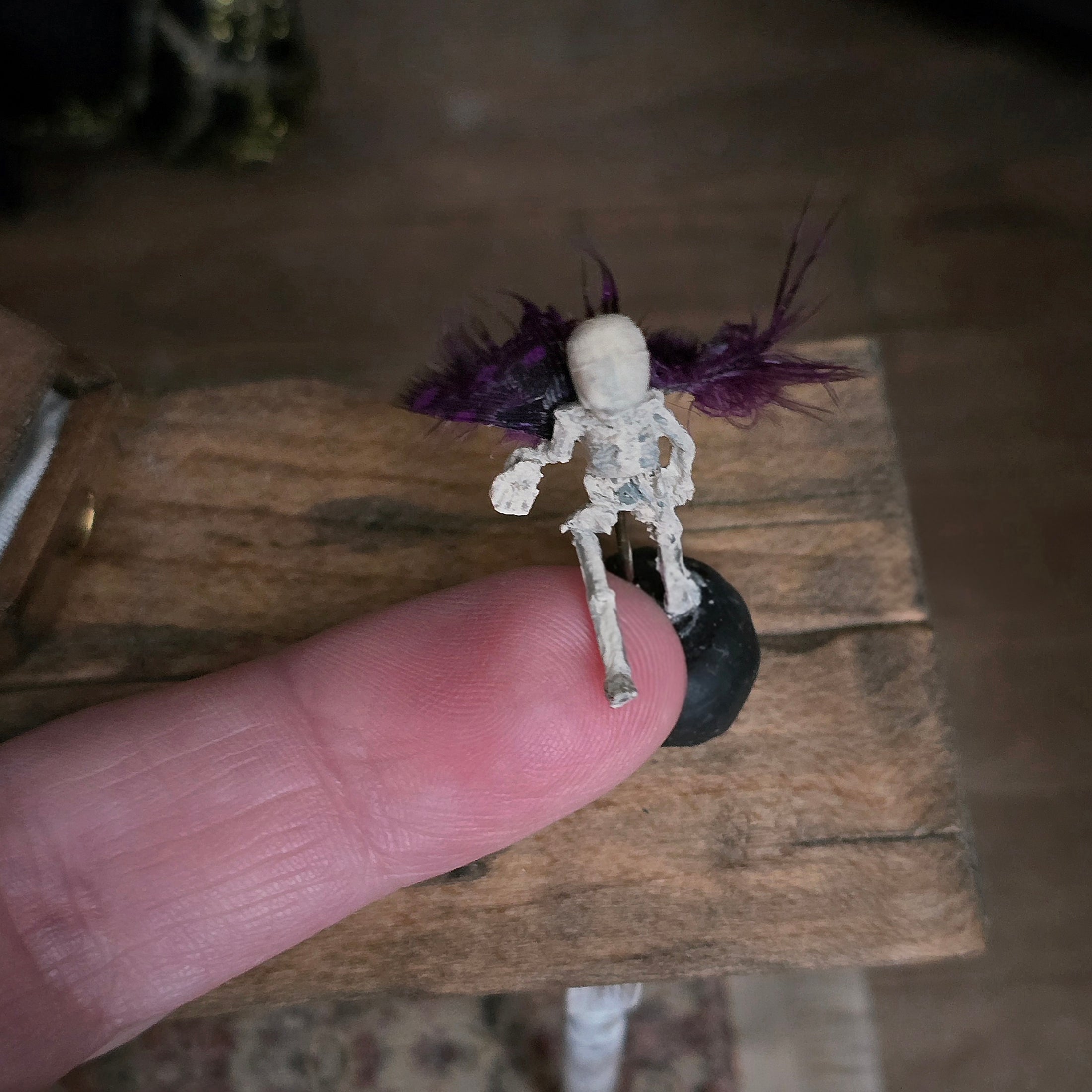 Fairy Skeleton Sculpture Halloween Dollhouse Miniature Shelf Sitter