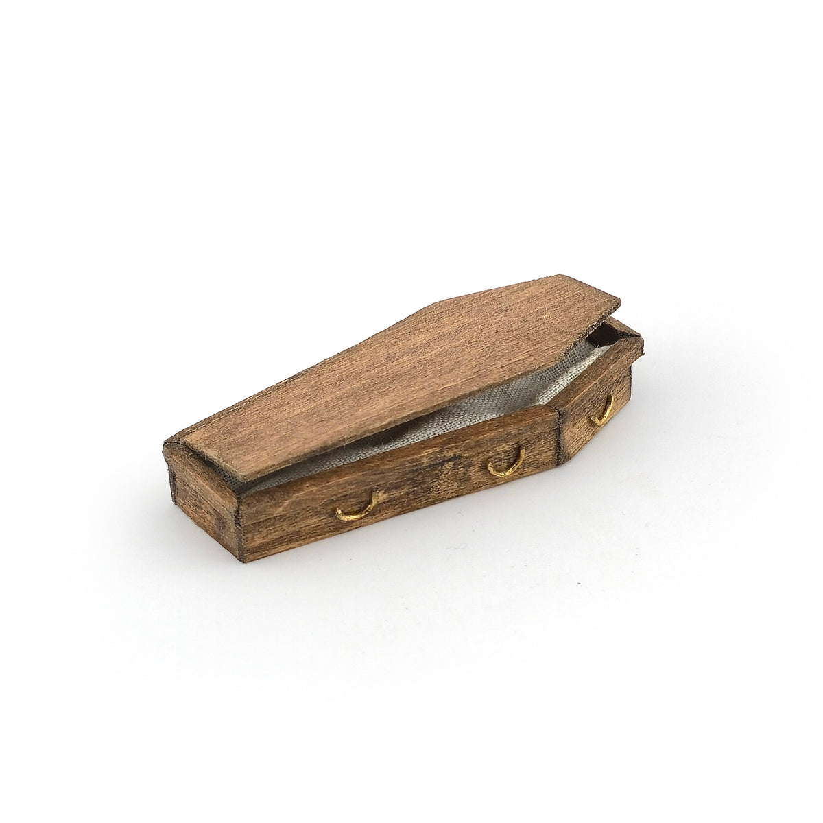 Handcrafted Wooden Coffin Halloween Decor Dollhouse Miniature