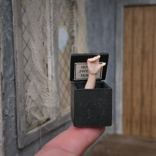 Home Sweet Home Disembodied Hand in Miniature Black Box