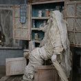 Load image into Gallery viewer, RESERVED RICK The Kitchen Witch Ghost Sculpted Doll & Cabinet Marcia Backstrom OOAK
