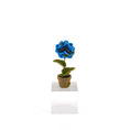 Load image into Gallery viewer, Georgia Marfels Mustached Blue Flower in Pot Dollhouse Miniature
