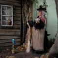 Load image into Gallery viewer, Georgia Marfels Mustached Blue Flower in Pot Dollhouse Miniature
