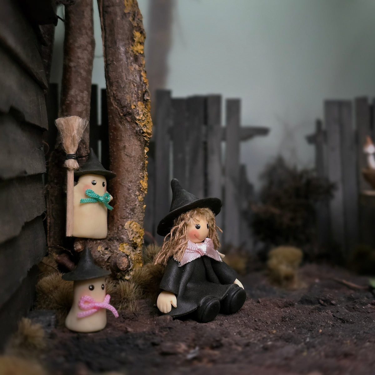 Japanese Ghost Witches and Witch Doll Halloween Decor Set