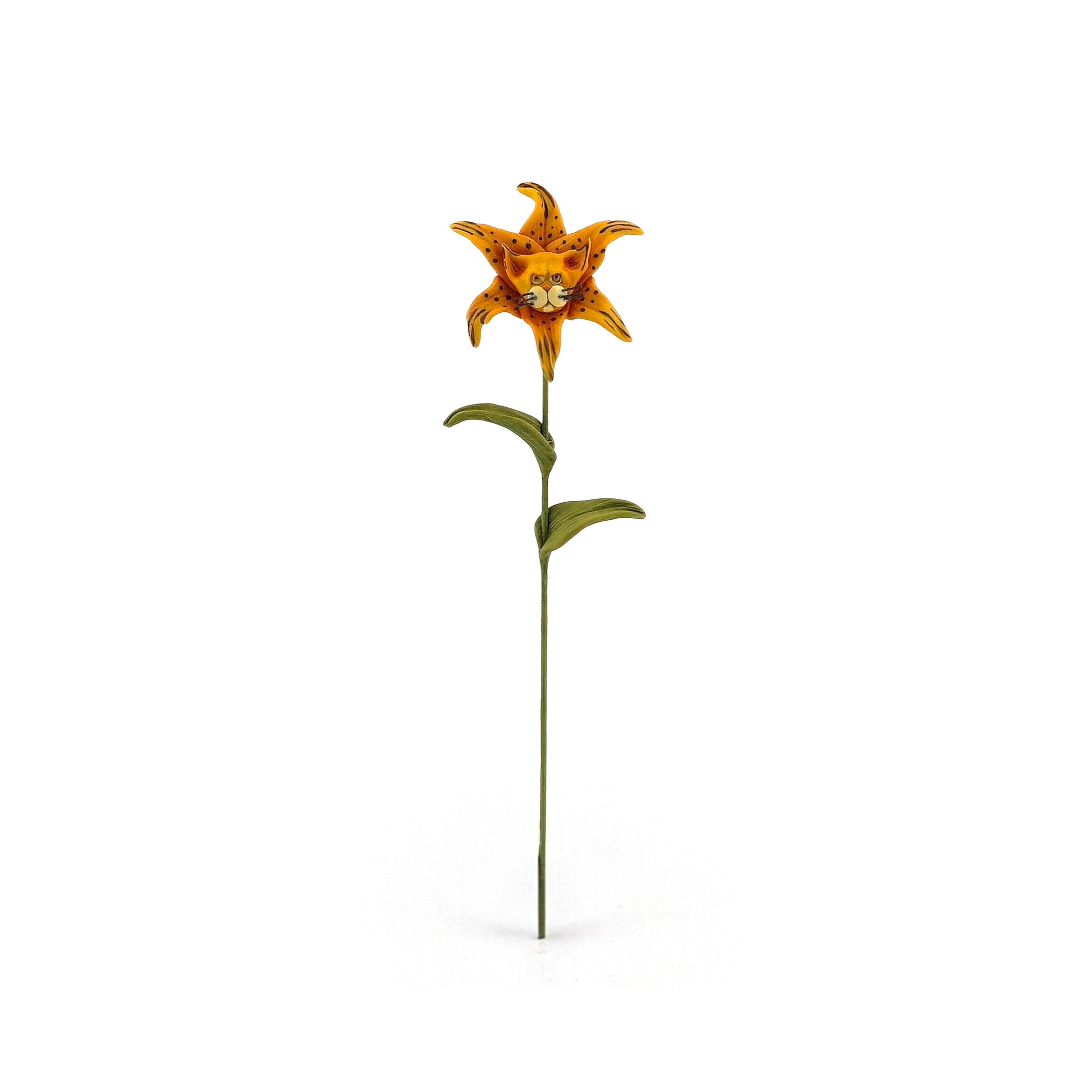 Georgia Marfels Orange Tiger Lily Cat Flower with Orange Eyes