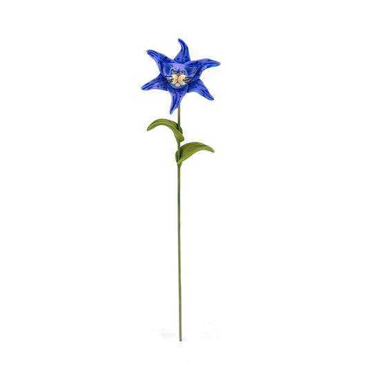 Georgia Marfels Blue Tiger Lily Cat Flower Stem with Blue Eyes