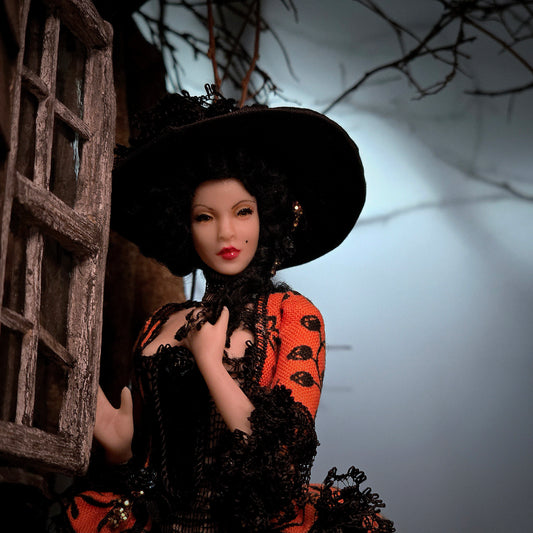 Dana Burton OOAK Halloween Pretty Witch Doll for Magpie Miniatures