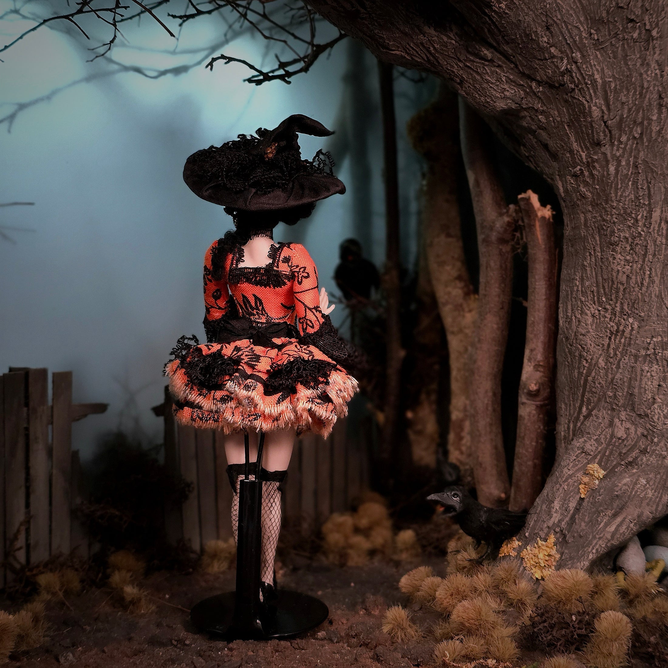 Dana Burton OOAK Halloween Pretty Witch Doll for Magpie Miniatures