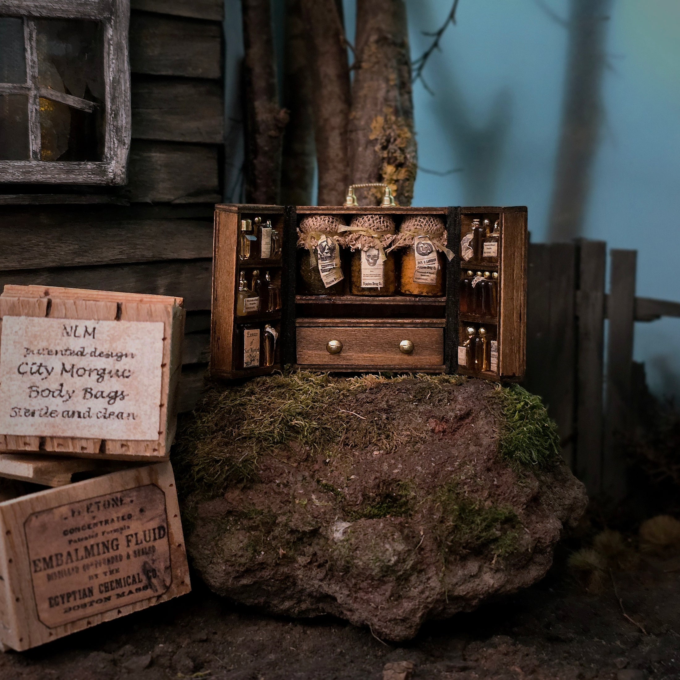 Kim Murdock Doctor’s Traveling Embalming Kit Cabinet Miniature