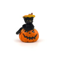 Load image into Gallery viewer, Black Cat in Jack-o’-Lantern by Bridget McCarty Halloween Decor
