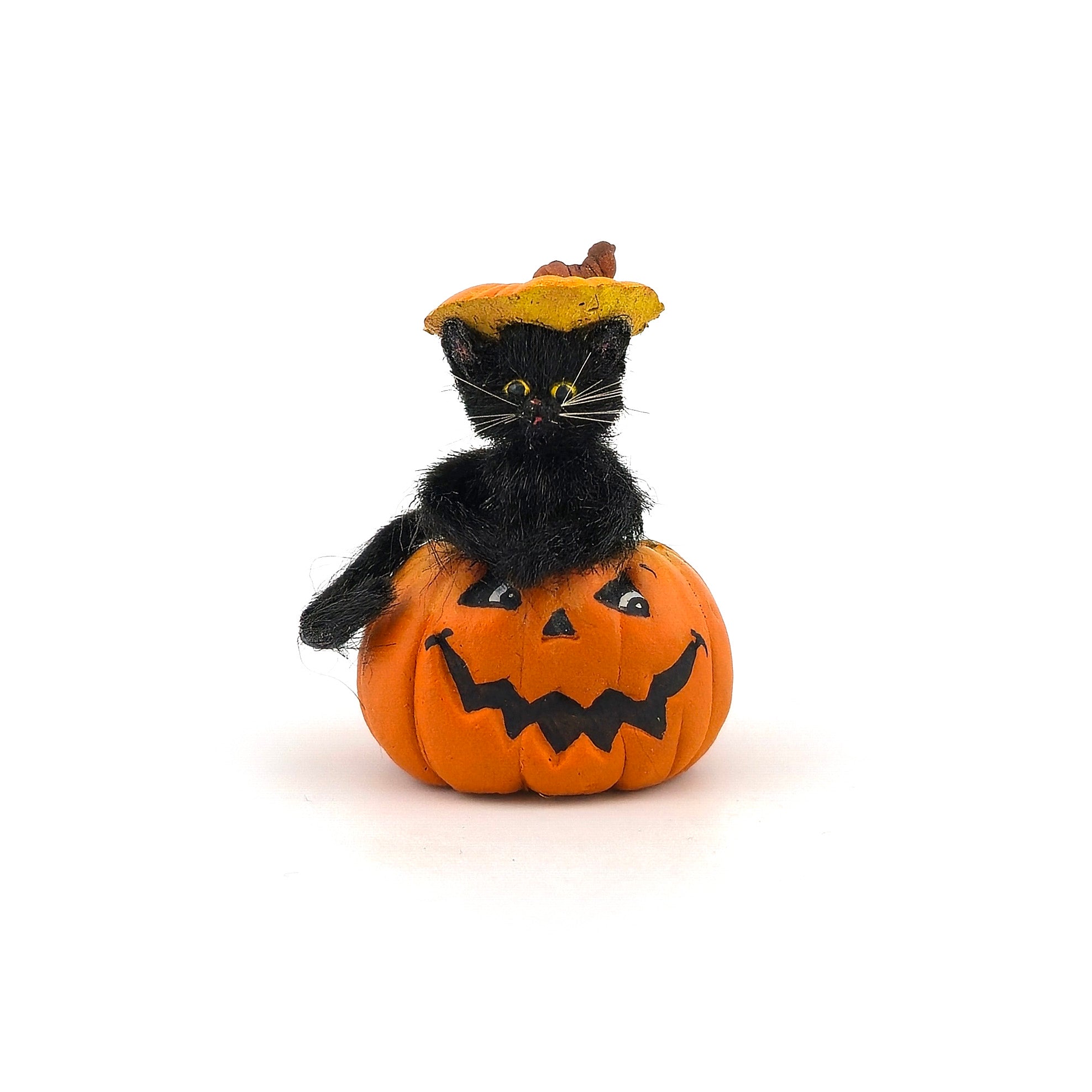 Black Cat in Jack-o’-Lantern by Bridget McCarty Halloween Decor