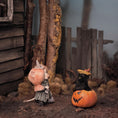 Load image into Gallery viewer, Black Cat in Jack-o’-Lantern by Bridget McCarty Halloween Decor
