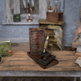 Load image into Gallery viewer, Antique-Style Microscope & Blood Specimen Slide Miniature Collection
