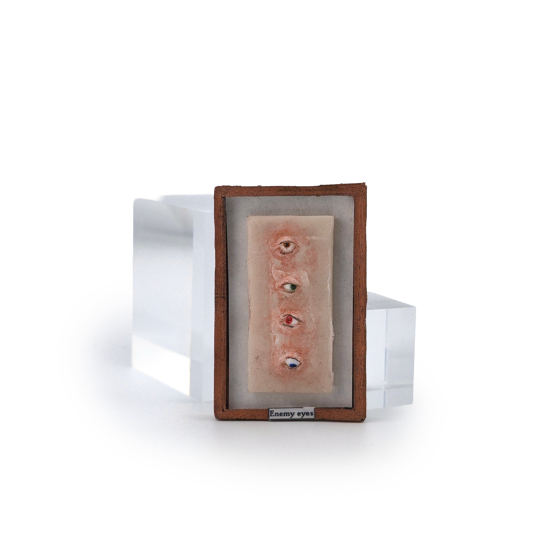 Miniature “Enemy Eyes” Framed Curiosity Dollhouse Wall Art