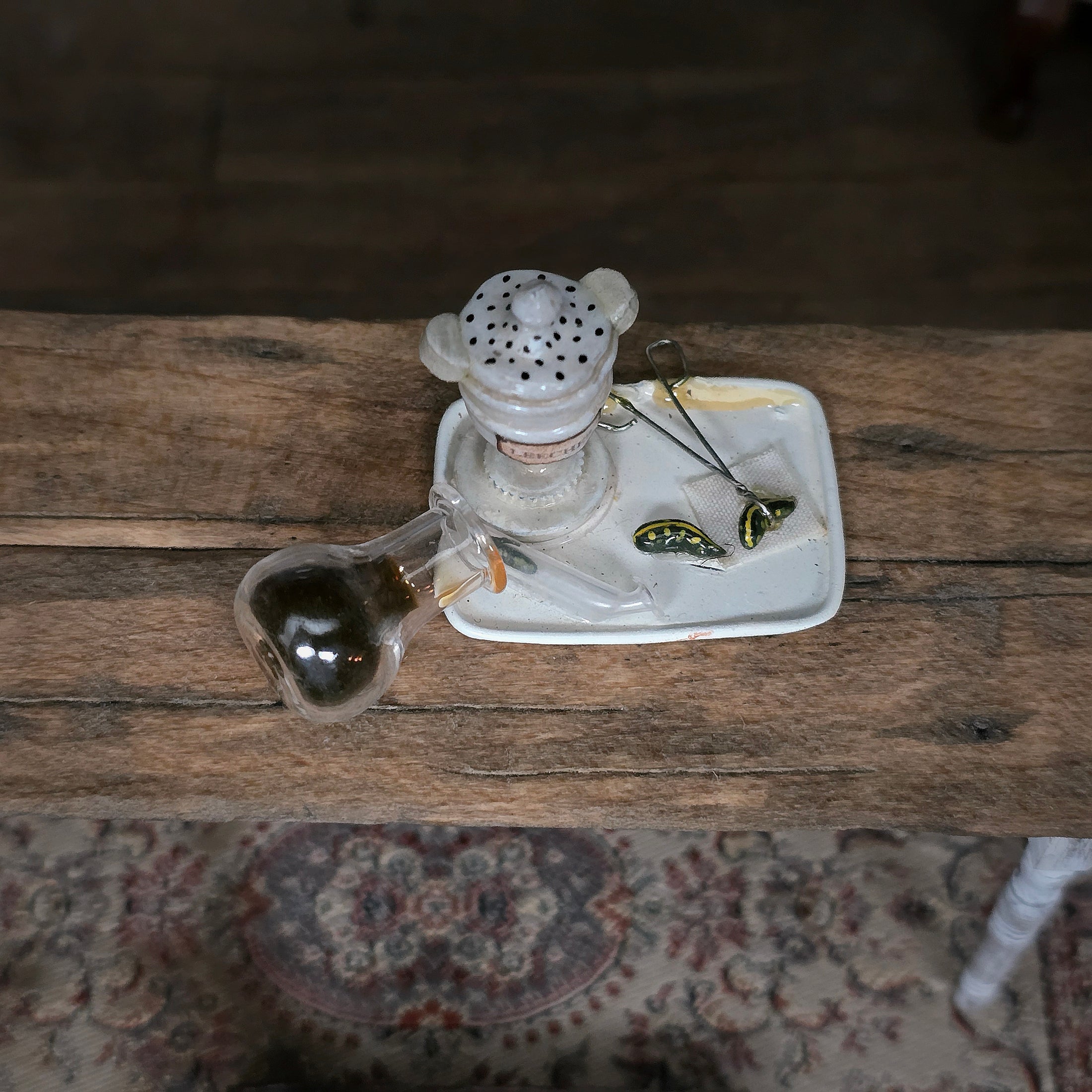 Miniature Leeching Tray and Blood Carafe by Coursien and Dudley