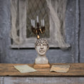 Load image into Gallery viewer, Miniature Phrenology Head with Antique-Style Charts Medical Decor
