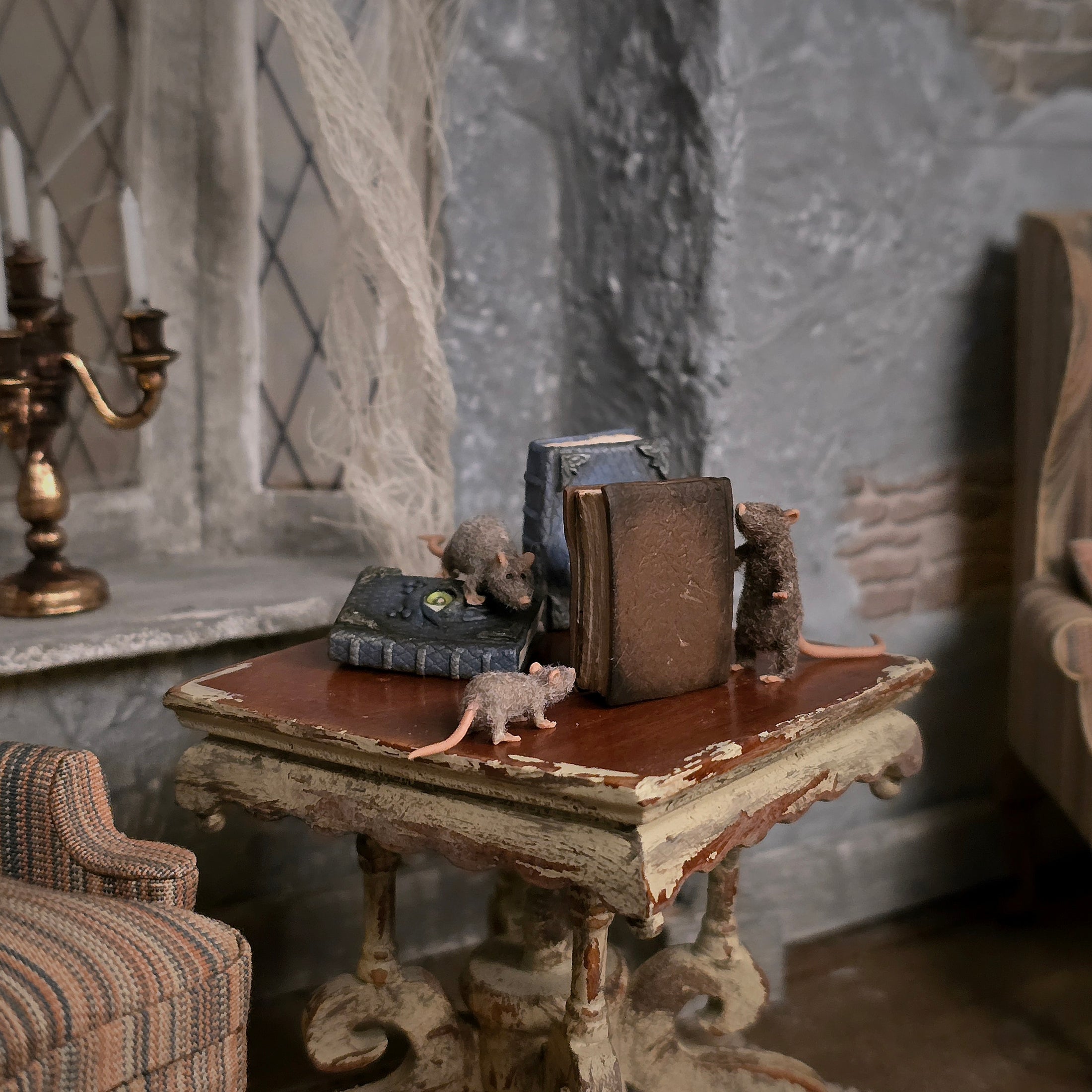Georgia Marfels Grumpy Face Book Dollhouse Miniature in 1:12 Scale