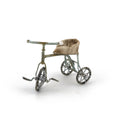 Load image into Gallery viewer, Spooky Metal & Burlap Dollhouse Children's Tricycle in Miniature
