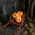 Load image into Gallery viewer, Hand-Sculpted Orange Pumpkin Trio Dollhouse Miniatures in 1:12 Scale
