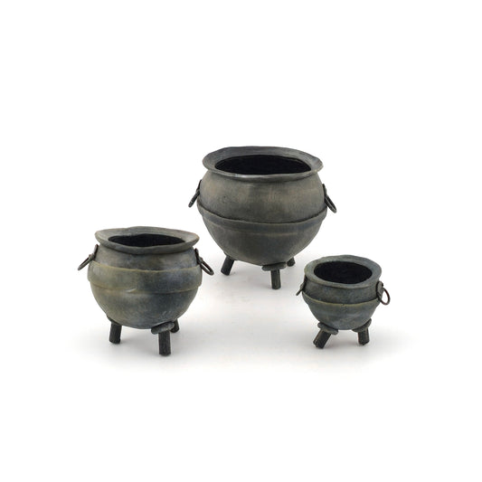 Georgia Marfels Clay Halloween Cauldron Trio Dollhouse Miniatures