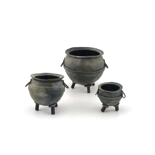 Georgia Marfels Clay Halloween Cauldron Trio Dollhouse Miniatures