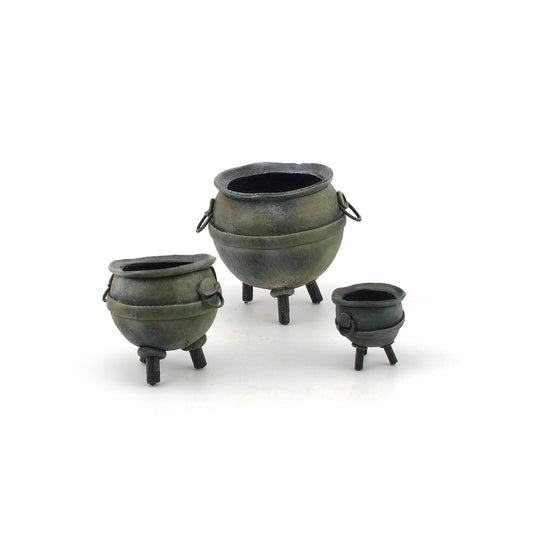 Georgia Marfels Hand-Sculpted Witch's Cauldron Set in 1:12 Scale